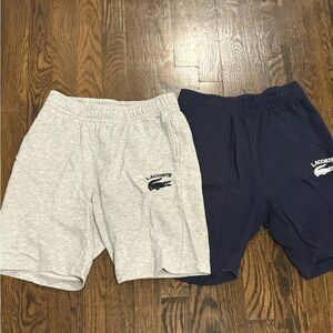Lacoste Boys Lot of 2 Shorts Navy & Grey Size 12 Kids